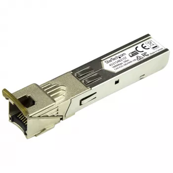 StarTech.com Gigabit χάλκινο RJ45 SFP module πομποδέκτη - συμβατό με HP 453154-B21~Συμβατό module SFP HPE 453154-B21 - 1000BASE-T - SFP σε RJ45 Cat6/Cat5e - 1GE Gigabit Ethernet SFP - RJ-45 100m - HPE 6120XG, 6120G, Flex Fabric