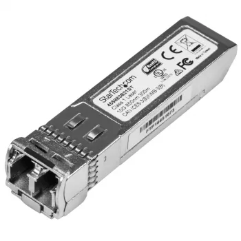 StarTech.com 10 Gigabit οπτικής ίνας module πομποδέκτη SFP+ - συμβατό με HP 455883-B21 - MM LC με DDM - 300 m~Συμβατό module SFP+ HPE 455883-B21 - 10GBASE-SR - πομποδέκτης οπτικής ίνας πολλαπλών λειτουργιών 10GbE - 10GE Gigabit Ethernet SFP+ - LC 300m - 850nm - DDM HPE 6120XG, 6120G, Flex Fabric