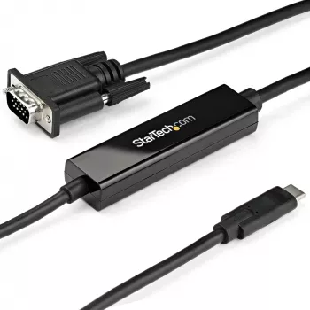 StarTech.com καλώδιο USB-C σε VGA 1 m – 1920x1200/1080p ενεργό καλώδιο προσαρμογέα βίντεο USB Type-C σε VGA – συμβατό με Thunderbolt 3 – φορητός υπολογιστής σε οθόνη/προβολέα VGA – DP Alt Mode HBR2