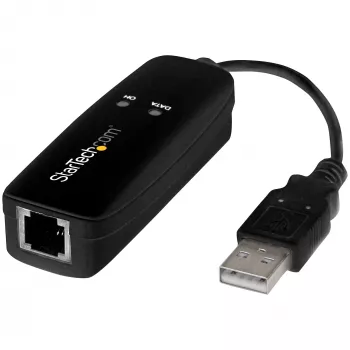 StarTech.com modem fax USB 2.0 - εξωτερικό hardware dial-up modem/dongle/προσαρμογέας V.92 56K - modem fax υπολογιστή/φορητού - USB σε υποδοχή τηλεφώνου - modem δεδομένων USB - fax δικτύου/CMR/POS