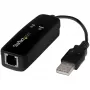 StarTech.com modem fax USB 2.0 - εξωτερικό hardware dial-up modem/dongle/προσαρμογέας V.92 56K - modem fax υπολογιστή/φορητού - USB σε υποδοχή τηλεφώνου - modem δεδομένων USB - fax δικτύου/CMR/POS