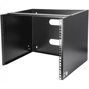StarTech.com Επιτοίχια βάση δικτύου 8U - βάθος 36 cm (Low Profile) - βάση για Patch Panel 48 cm (19 inch) για επίπεδους διακομιστές και συσκευές IT, διακόπτες δικτύου - αντοχή 36 kg, μαύρο
