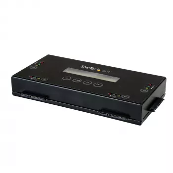 StarTech.com Συσκευή διαγραφής σκληρών δίσκων SSD/HDD 4 Bay - 2.5 inch & 3.5 inch SATA - Αυτόνομη εξωτερική συσκευή ασφαλούς διαγραφής χωρίς υπολογιστή - 9 λειτουργίες διαγραφής - Θύρα εκτυπωτή RS232 - Συμμόρφωση NIST/DOD & TAA