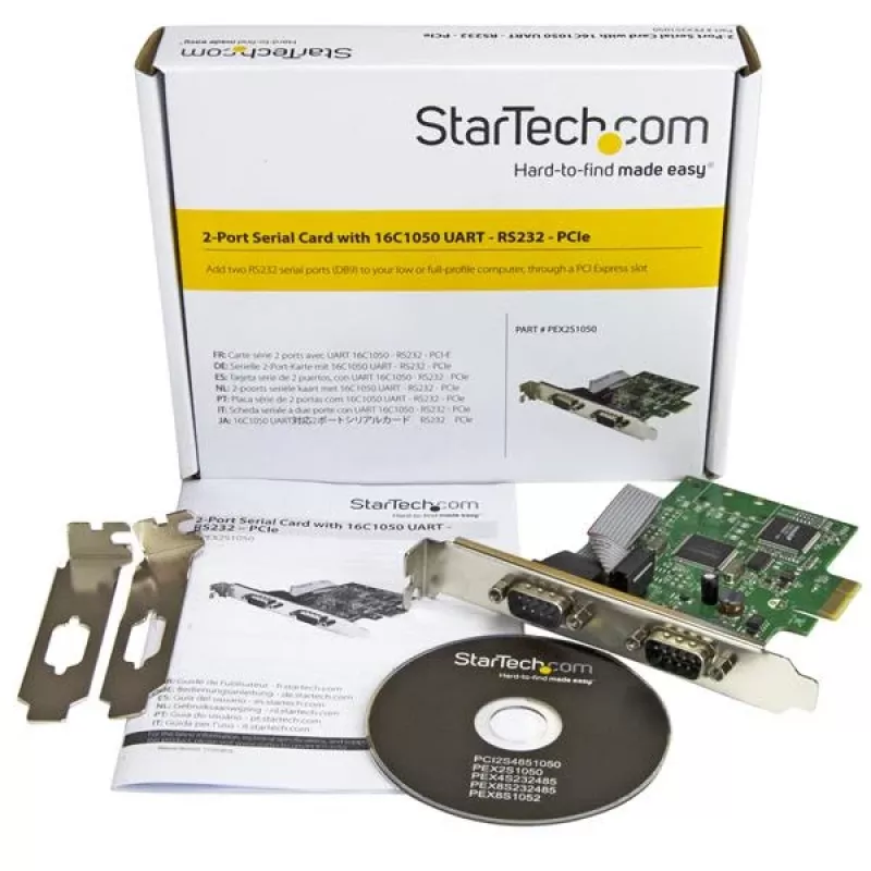 StarTech.com Κάρτα PCI Express Serial 2 Θυρών με 16C1050 UART – RS232
