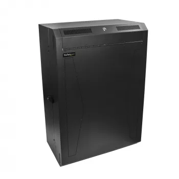StarTech.com Κάθετο Ράφι Τοίχου για Server 8U 19 Ιντσών – επίπεδο προφίλ (15 ίντσες) – Θήκη Δικτύου με Κλειδαριά Βάθους 30 Ιντσών με 2U για Τοποθέτηση Switch Patch Panel Router Ράφι IT/Δεδομένων