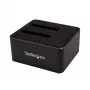 StarTech.com Σταθμός Σύνδεσης Δίσκων USB 3.0 σε SATA Dual-Bay, Σταθμός Δίσκων USB, Σταθμός Σύνδεσης Εξωτερικών 2,5/3,5 Ιντσών SATA I/II/III SSD/HDD, Θύρες Δίσκων Hot-Swap, Top-Loading