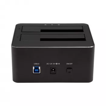 StarTech.com Σταθμός Σύνδεσης Δίσκων USB 3.0 σε SATA Dual-Bay, Σταθμός Δίσκων USB, Σταθμός Σύνδεσης Εξωτερικών 2,5/3,5 Ιντσών SATA I/II/III SSD/HDD, Θύρες Δίσκων Hot-Swap, Top-Loading