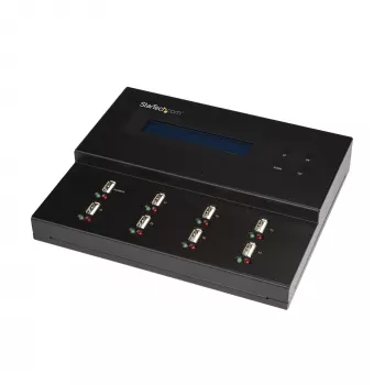 StarTech.com Αυτόνομος Διπλασιαστής και Διαγραφέας USB Stick 1-σε-7, Αντιγραφέας Πολλαπλών USB Flash Drives, Αντιγραφή Συστήματος και Αρχείων καθώς και Ολόκληρου Δίσκου με 1,5 GB/min, Διαγραφή Απλή και 3 Περασμάτων, Οθόνη LCD – TAA