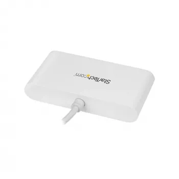 StarTech.com Hub USB-C 4 Θυρών με 4x Θύρες USB-A (USB 3.0 SuperSpeed 5 Gbit/s) – Τροφοδοσία από το BUS USB – Φορητός Αντάπτορας/Hub USB-C σε USB-A για Laptop – Hub Type-C USB 3.1 Gen 1/USB 3.2 Gen 1 – Λευκό