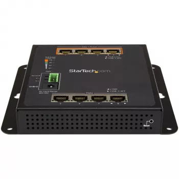 StarTech.com Βιομηχανικό Switch Gigabit PoE 8 Θυρών – 4 x PoE+ 30W – Power Over Ethernet – ενισχυμένο GbE Layer/L2 Managed Switch – ανθεκτικό Switch Gigabit Δικτύου Υψηλής Απόδοσης IP-30/-40 °C έως +75 °C – TAA