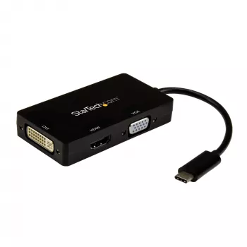 StarTech.com Αντάπτορας Βίντεο Πολλαπλών Θυρών USB-C – 3 σε 1 – 4K 30 Hz – Μαύρο
