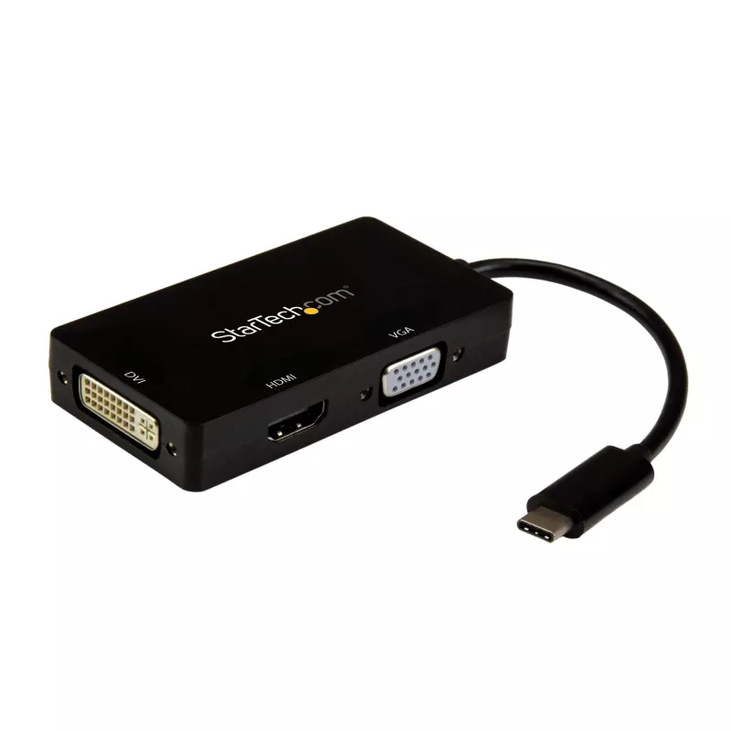 StarTech.com Αντάπτορας Βίντεο Πολλαπλών Θυρών USB-C – 3 σε 1 – 4K 30 Hz – Μαύρο