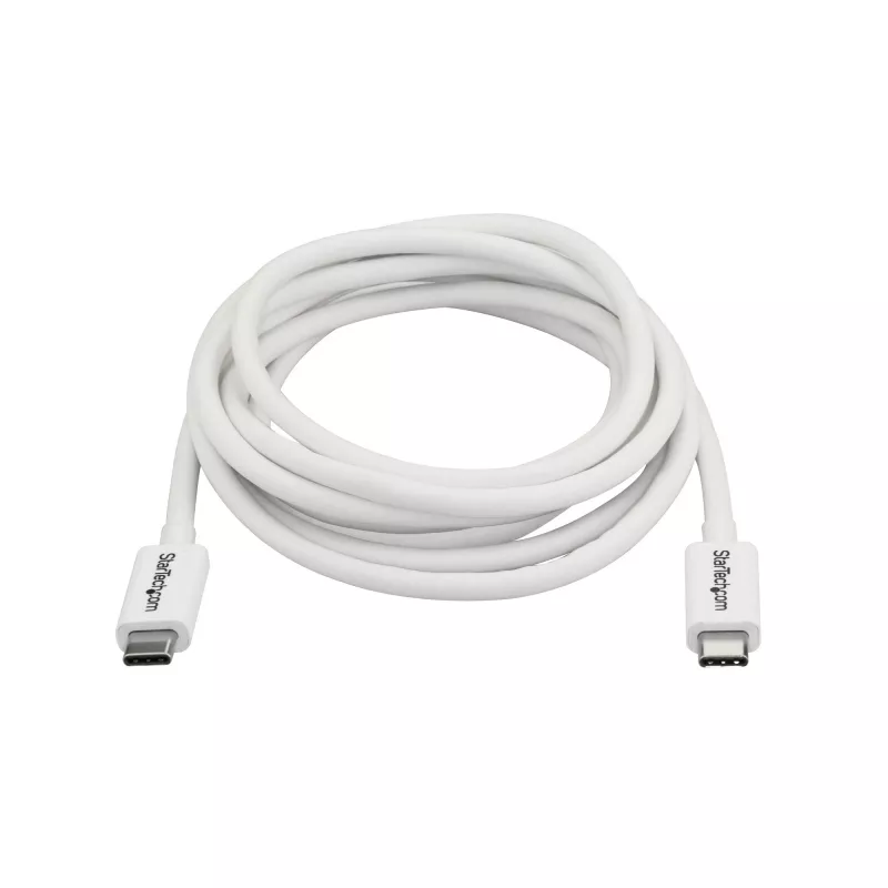 StarTech.com Καλώδιο Thunderbolt 3 - 20Gbps - 2m - Λευκό - Συμβατό με Thunderbolt, USB και DisplayPort
