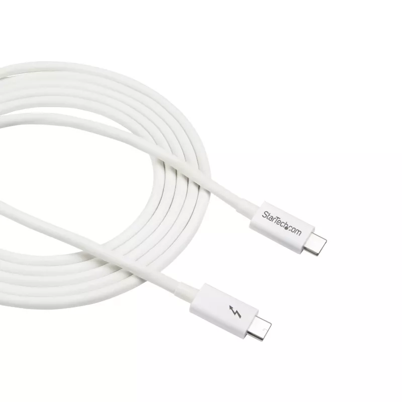 StarTech.com Καλώδιο Thunderbolt 3 - 20Gbps - 2m - Λευκό - Συμβατό με Thunderbolt, USB και DisplayPort