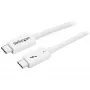 StarTech.com Καλώδιο Thunderbolt 3 – 40 Gbit/s – 0,5 m – Λευκό – Συμβατό με Thunderbolt, USB και DisplayPort