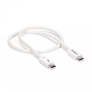 StarTech.com Καλώδιο Thunderbolt 3 – 40 Gbit/s – 0,5 m – Λευκό – Συμβατό με Thunderbolt, USB και DisplayPort