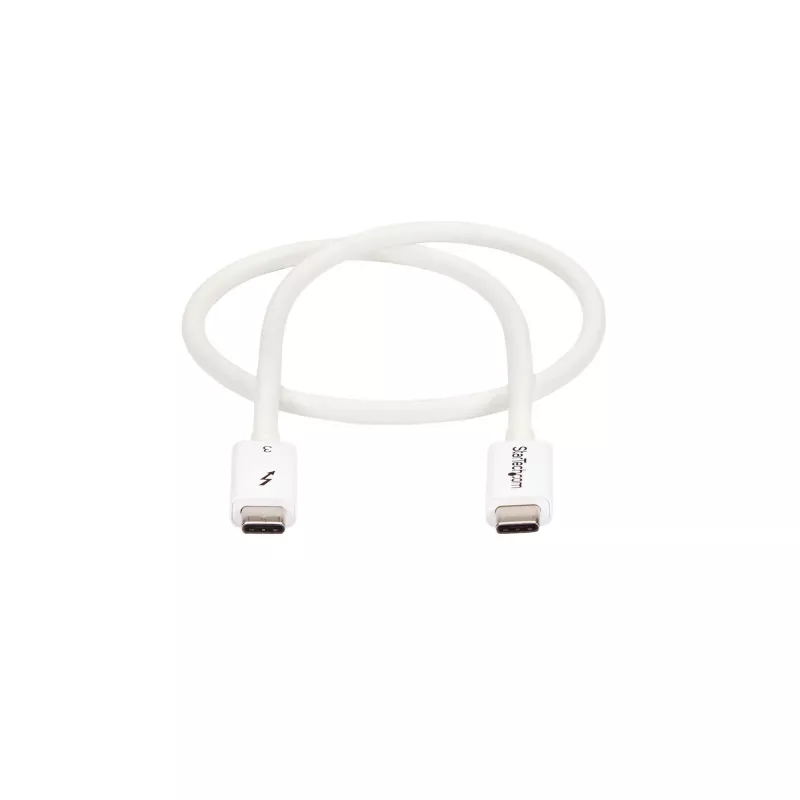 StarTech.com Καλώδιο Thunderbolt 3 – 40 Gbit/s – 0,5 m – Λευκό – Συμβατό με Thunderbolt, USB και DisplayPort