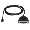 StarTech.com Καλώδιο Εκτυπωτή USB-C σε Παράλληλο, Μαύρο, USB C, DB25, 1,83 m, Βύσμα Αρσενικό/Υποδοχή Θηλυκή, CE, RoHS