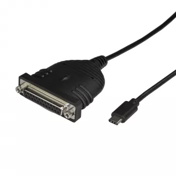 StarTech.com Καλώδιο Εκτυπωτή USB-C σε Παράλληλο, Μαύρο, USB C, DB25, 1,83 m, Βύσμα Αρσενικό/Υποδοχή Θηλυκή, CE, RoHS