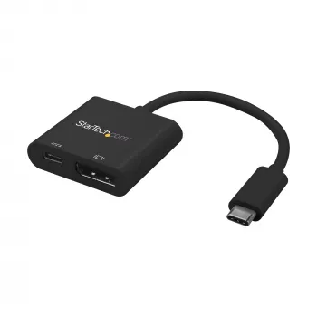 StarTech.com Αντάπτορας USB-C σε DisplayPort με Power Delivery – 4K 60Hz HBR2 – Μετατροπέας Βίντεο Οθόνης USB Type-C σε DP 1.2 με φόρτιση – 60W PD Passthrough – Συμβατός με Thunderbolt 3