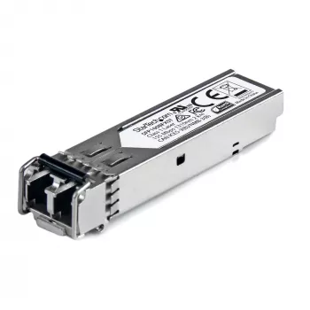 StarTech.com Μονάδα πομποδέκτη SFP συμβατή με MSA – 100BASE-FX ~ Μη κωδικοποιημένος πομποδέκτης SFP MSA – 100BASE-FX – Οπτικός πομποδέκτης ίνας πολλαπλών λειτουργιών (MMF) 100 Mbit/s – SFP Ethernet 100 Mbit/s – LC, 2 km – 1310 nm – DDM