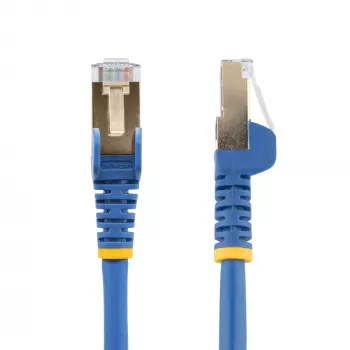 StarTech.com Καλώδιο Ethernet CAT6a 1m – 10 Gigabit θωρακισμένο χωρίς γλωττίδα RJ45 100W PoE Patch – Καλώδιο δικτύου 10GbE STP με ανακούφιση καταπόνησης – Μπλε ελεγμένο μεμονωμένα/καλωδίωση πιστοποιημένη UL/TIA