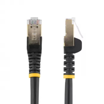 StarTech.com Καλώδιο Ethernet CAT6a 0,50 m – 10 Gigabit θωρακισμένο, snagless RJ45 100W PoE Patch – Καλώδιο δικτύου 10GbE STP με ανακούφιση καταπόνησης – Μαύρο ελεγμένο μεμονωμένα/καλωδίωση πιστοποιημένη UL/TIA