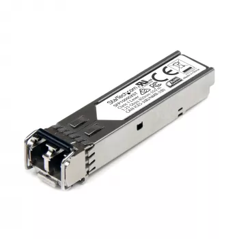 StarTech.com Μονάδα πομποδέκτη SFP συμβατή με MSA - 1000BASE-SX~Μη κωδικοποιημένη μονάδα SFP MSA - 1000BASE-SX - Πομποδέκτης οπτικής ίνας πολλαπλών λειτουργιών (MMF) 1GbE - SFP Gigabit Ethernet 1GE - LC 550m - 850nm - DDM