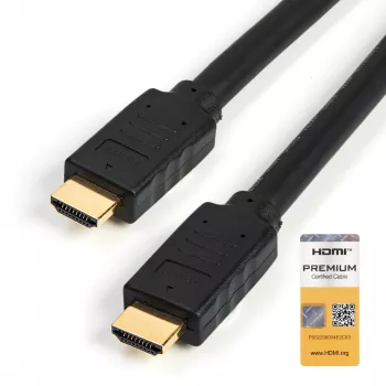 StarTech.com Καλώδιο HDMI 2.0 Premium πιστοποιημένο 4,6 m (15 πόδια) με Ethernet – Καλώδιο HDMI High Speed Ultra HD 4K 60Hz HDR10 – Μακρύ καλώδιο HDMI (αρσενικό/αρσενικό) – Για οθόνες UHD, τηλεοράσεις, οθόνες