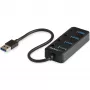 StarTech.com Hub USB 3.0 4 θυρών – USB-A σε 4x USB 3.0 Type-A με μεμονωμένους διακόπτες on/off για τις θύρες – SuperSpeed 5 Gbit/s USB 3.1/3.2 Gen 1 – Τροφοδοσία από το bus USB – Φορητό – Καλώδιο 25 cm σταθερά ενσωματωμένο~4 Port USB 3.0 Hub – USB-A σε 4x USB 3.0 Type-A με μεμονωμένους διακόπτες on/off για τις θύρες – SuperSpeed USB 3.2 Gen 1 (5 Gbit/s) – Τροφοδοσία από το bus USB – Φορητό – 9,8 i