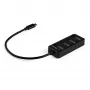 StarTech.com Hub USB-C 4 θυρών – USB-C σε 4x θύρες USB 3.0 Type-A με μεμονωμένους διακόπτες on/off – SuperSpeed 5 Gbit/s USB 3.1/3.2 Gen 1 – Τροφοδοσία από το bus USB – Φορητό – Καλώδιο 25 cm σταθερό