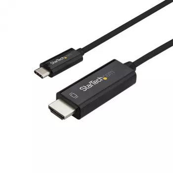 StarTech.com Καλώδιο USB-C σε HDMI 1,8 m (6 ft.) – 4K 60 Hz Καλώδιο προσαρμογέα βίντεο USB Type C σε HDMI 2.0 – Συμβατό με Thunderbolt 3 – Φορητός υπολογιστής σε οθόνη HDMI/Display – DP 1.2 Alt Mode HBR2 – Μαύρο