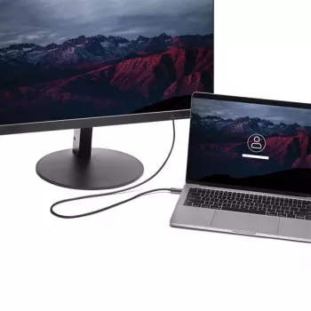 StarTech.com Καλώδιο USB-C σε HDMI 1,8 m (6 ft.) – 4K 60 Hz Καλώδιο προσαρμογέα βίντεο USB Type C σε HDMI 2.0 – Συμβατό με Thunderbolt 3 – Φορητός υπολογιστής σε οθόνη HDMI/Display – DP 1.2 Alt Mode HBR2 – Μαύρο