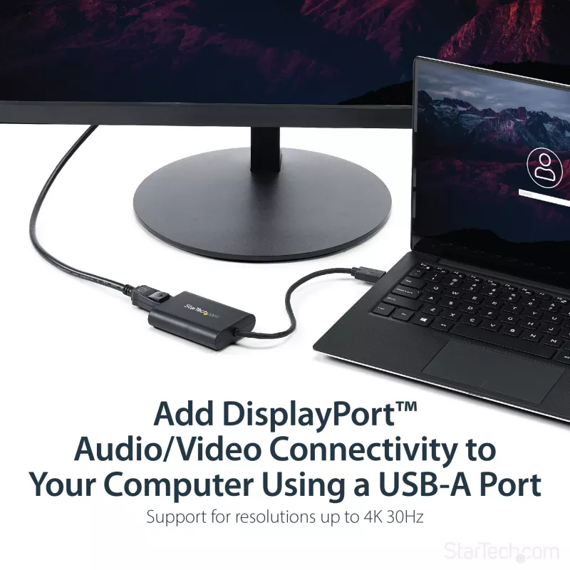 StarTech.com Προσαρμογέας USB 3.0 σε DisplayPort, Μετατροπέας οθόνης USB DP για Windows, 4K (χωρίς υποστήριξη για macOS/ChromeOS/Linux) - TAA