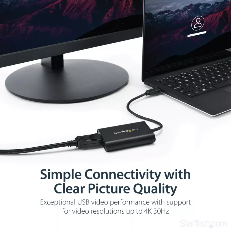 StarTech.com Προσαρμογέας USB 3.0 σε DisplayPort, Μετατροπέας οθόνης USB DP για Windows, 4K (χωρίς υποστήριξη για macOS/ChromeOS/Linux) - TAA