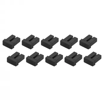 StarTech.com Καπάκια προστασίας από σκόνη LC SFP - Συσκευασία 10 τεμ., LC, Λάστιχο, Μαύρο, Διακόπτης δικτύου, 18 mm, 15 mm