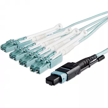 StarTech.com Καλώδιο οπτικής ίνας MTP(F)/PC σε 4x LC/PC Duplex Breakout OM3 Multimode 10m (30ft), OFNP Plenum, Δίκτυα 40G, χαμηλή απώλεια εισαγωγής - Καλώδιο jumper οπτικής ίνας