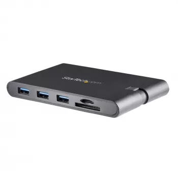 StarTech.com Προσαρμογέας USB-C Multiport - Mini dock USB Type-C με βίντεο HDMI 4K ή VGA 1080p - 100W Power Delivery Passthrough, Hub USB 3.0 3 θυρών, GbE, SD & MicroSD - Travel Dock laptop