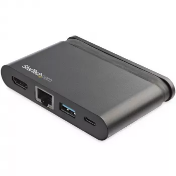 StarTech.com Προσαρμογέας USB-C Multiport - Φορητό dock USB-C με 4K HDMI - 100W PD 3.0 Passthrough, 1x USB-A, 1x USB-C, GbE - Travel Dock laptop Thunderbolt 3 & USB Type-C - Mac & Windows