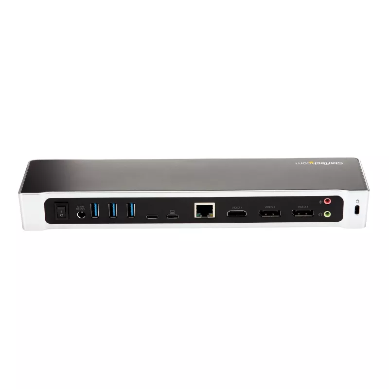 StarTech.com Dock USB-C 4K, Σταθμός σύνδεσης τριπλής οθόνης UHD 4K, Mac & Windows, USB-C σε HDMI & DisplayPort, 100W Power Delivery, Hub 5x USB 5Gbit/s – TAA