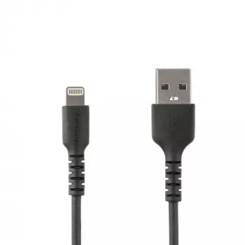 StarTech.com Καλώδιο USB-A σε Lightning μαύρο ανθεκτικό 0,91 m (3 πόδια) – Καλώδιο φόρτισης/συγχρονισμού USB Type-A σε Lightning ανθεκτικό με ίνες Aramid – Πιστοποιημένο Apple MFi για iPad/iPhone 12