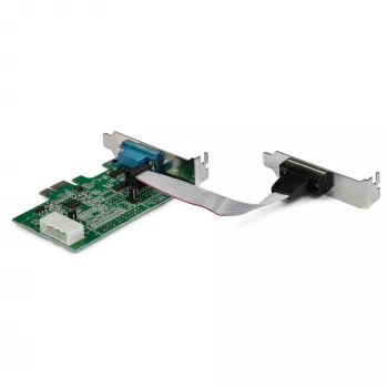 StarTech.com Κάρτα προσαρμογέα PCI Express RS232 Σειριακή 2 θυρών – Σειριακός ελεγκτής PCIe RS232 – PCIe σε Σειριακό DB9 – 16950 UART – Κάρτα επέκτασης Low-Profile – Windows & Linux