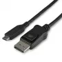 StarTech.com Καλώδιο USB-C σε DisplayPort 1.4 3,3 πόδια / 1 m – Μετατροπέας προσαρμογέα βίντεο USB Type-C σε DP 1.4 Alt Mode 8K/5K/4K – HBR3/HDR/DSC – Καλώδιο οθόνης DP 8K 60 Hz – USB-C/Thunderbolt 3