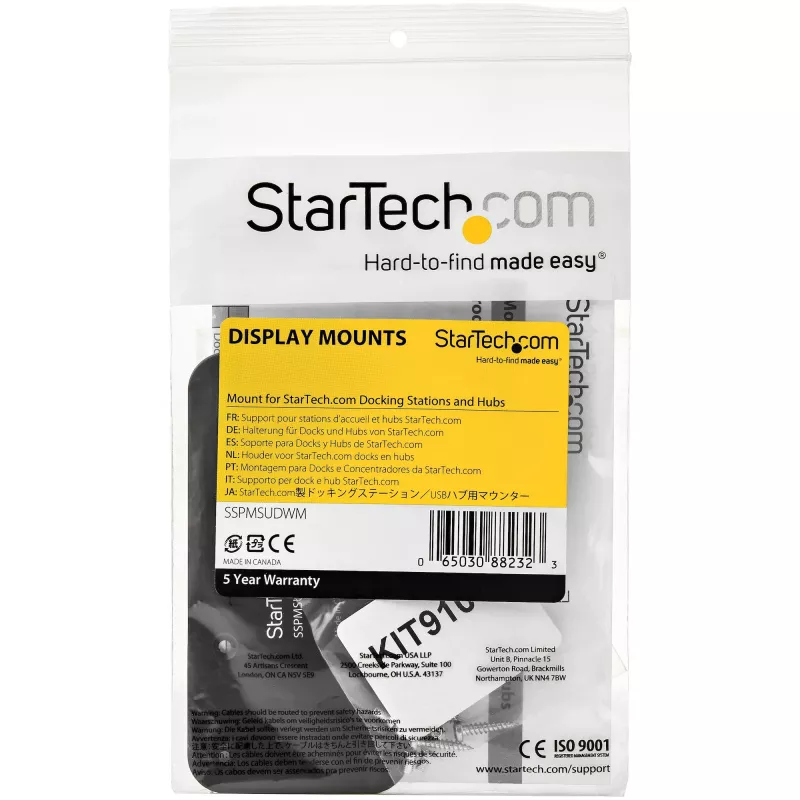 StarTech.com Βάση στήριξης σταθμού υποδοχής – Ατσάλι, Ατσάλι, Μαύρο