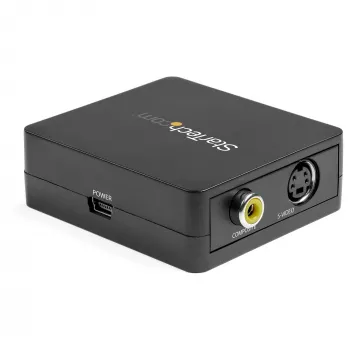 StarTech.com Μετατροπέας VGA σε RCA και S-Video - Τροφοδοσία USB, Ενεργός μετατροπέας βίντεο, Μαύρο, CE, FCC, REACH, 1920 x 1080 pixel, 640 x 480,1920 x 1080 pixel, 60 Hz
