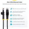 StarTech.com Καλώδιο CAT6 2,5 m – Λεπτό – Βύσματα RJ45 χωρίς προεξοχές – Μαύρο