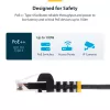 StarTech.com Καλώδιο CAT6 2,5 m – Λεπτό – Βύσματα RJ45 χωρίς προεξοχές – Μαύρο