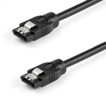 StarTech.com Στρογγυλό καλώδιο SATA 0,3 m, 0,3 m, SATA III, SATA 7 ακίδων, SATA 7 ακίδων, Βύσμα/Βύσμα, Μαύρο