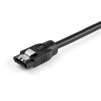 StarTech.com Στρογγυλό καλώδιο SATA 0,3 m, 0,3 m, SATA III, SATA 7 ακίδων, SATA 7 ακίδων, Βύσμα/Βύσμα, Μαύρο