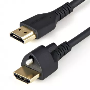 StarTech.com Καλώδιο HDMI 0,9m (3ft) με βίδα ασφάλισης – 4K 60Hz HDR – Καλώδιο οθόνης High Speed HDMI 2.0 με βύσμα βίδας ασφάλισης για ασφαλή σύνδεση – Καλώδιο HDMI με Ethernet – M/M
